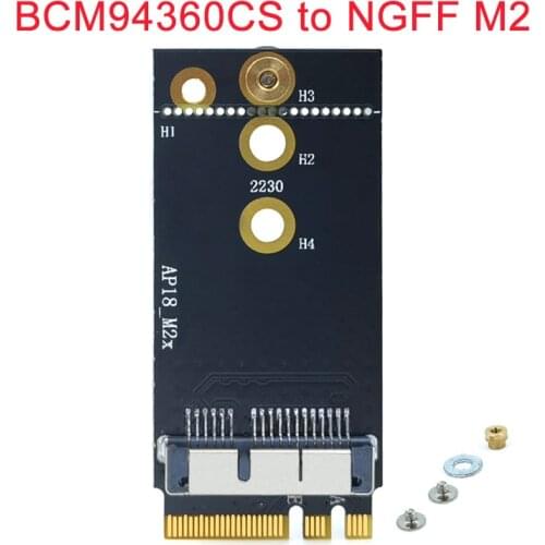 BCM94360CS2 BCM943224PCIEBT2 A/E Key Adapter Card Module 12+6 Pin Wireless WIFI Speed for NGFF 2230 M.2 Connector