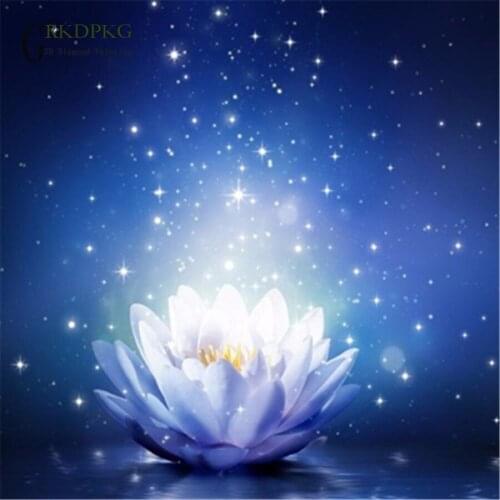 GRKDPKJ Diamond Mosaic Special Shaped Diamond Painting Cross Stitch lotus ima 5D Diy Home Decoration Painting Wedding decoration