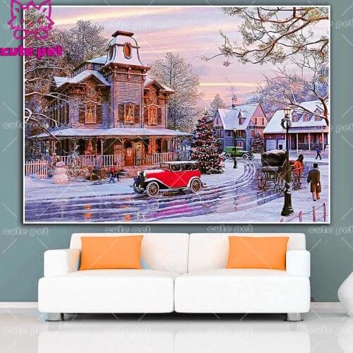 Diamond Mosaic Winter scenery Home Decor Painting Rhinestones pictures Full Square Diamond Embroidery Gifts Cross Stitch puzzle
