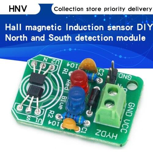 Hall magnetic Induction sensor magnetic detection pole resolver North and South detection module DIY learning kit