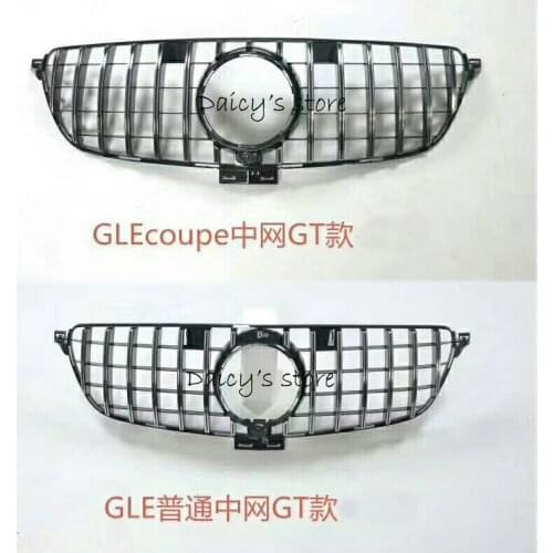 GT R grille Suitbale for Mercedes Benz GLE W166 2015 2016 2017 front mesh grille GLE gle400 gle450