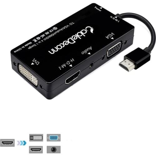 HDMI-Compatible Splitter to H-d-m-i VGA DVI Audio and Video Cable Multiport Adapter 4in1 Converter For PS3 Hdtv Monitor Laptop