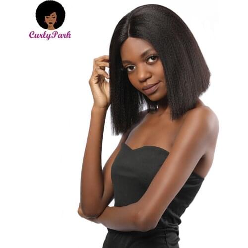 Short Bob Wigs Straight Lace Front Human Hair Wigs Yaki Straight Bob Remy 13x6 Lace Front Human Hair Wigs For Black Women