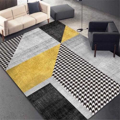 Geometric Printed Carpet Rug for Living Room Durable Washable Easy to Clean Bedroom Large Area Rugs Modern Floor Mat Children