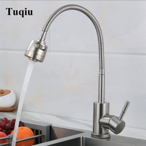 Vidric Stainless steel 304 Kitchen Faucet Mixers Sink Tap Wall Faucet Modern Hot and Cold Water Kitchen Tap New Style