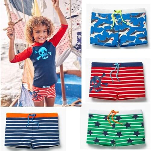 Summer Kids Boys Shorts Swimming Animal Trunks Shark Stripe Boxers Swim Shorts Pants Swimwear 6M-5Y