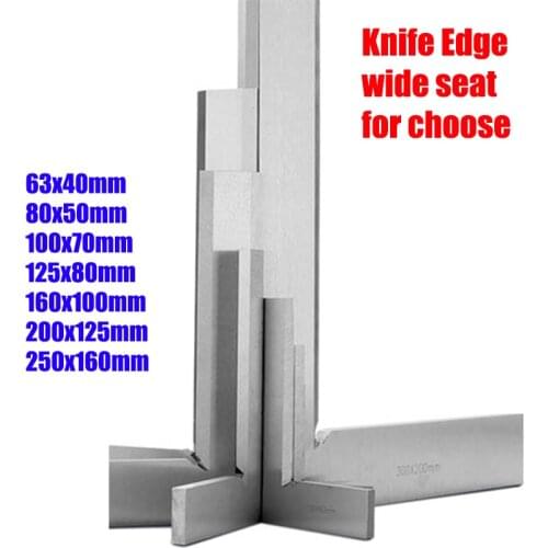 90 Degree Knife Edge Square Ruler Measuring Multi Angle Bladed Try Square Angle Ruler L-shaped wide seat Ruler Squads Gauge Tool