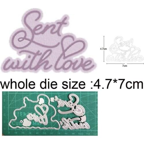 Metal cutting dies cut die mold Sent with Love decoration Scrapbooking dies paper craft knife mould blade punch stencils dies