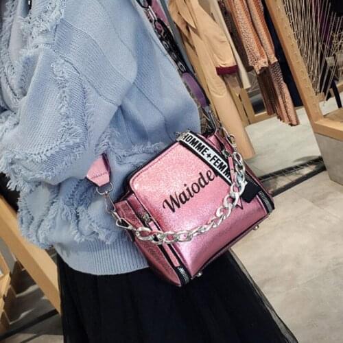 Flash Sale Laser Women Letter Shoulder Bag INS Female Handbag Holiday PU Messenger Bags For Lady Exquisite Crossbody Bucket