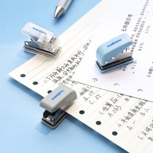 Mini Single Hole Punch Ring Hole Card Punch Can Be Punched Plastic Film Photo Card Paper Leather Fabric Plastic Sheet Stationery