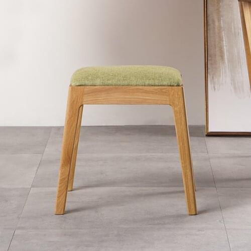 Minimalist Modern Dining Room Furniture Dining Stools Oak wood chair Cloth dressing table stool fashion Bedroom Makeup chairs