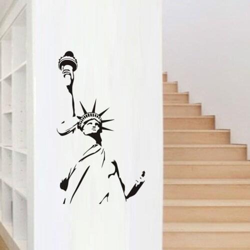 Statue Of Liberty Wall Sticker New York City Symbolic Wall Decal Waterproof Wallstickers Decals Decoration House