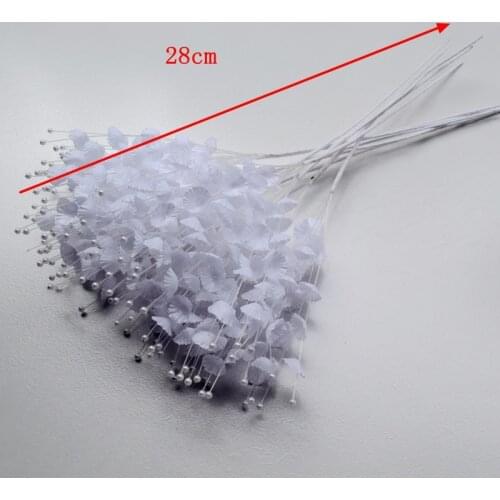 Wholesale 100pcs/Lot 3mm x 28cm Spurting White Pearl Sticks Decorate Wedding Bouquet Cakes Accessory decorations for Wedding