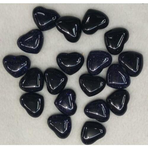 Wholesale 30pcs/lot 2016 good quality blue sand stone heart shape cab cabochons beads for jewelry making 15x18mm free