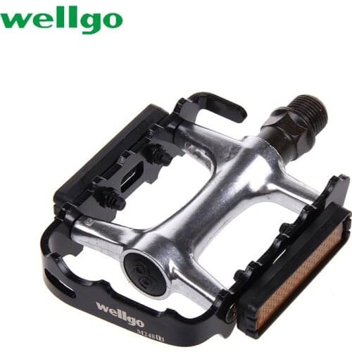 WELLGO M248DU Pedals Aluminum Alloy MTB Road Bike Pedal Ultralight Mountain Bicycle Bearing Pedal