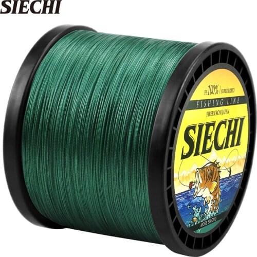SIECHI 4 Strands 1000M 500M 300M Braided Fishing Line Multifilament Pesca Carp Super Strong Weave Sea Saltwater Extreme 100% PE
