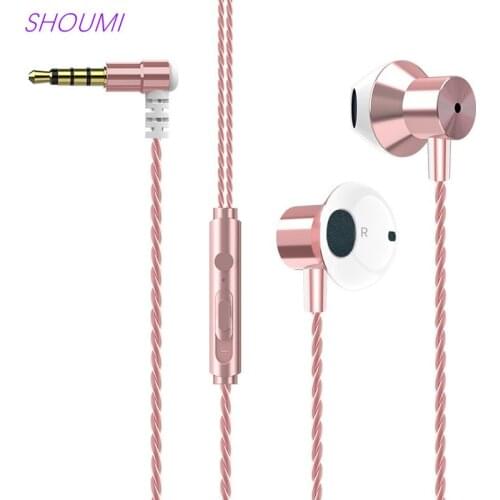 Shoumi Wired Headphones Sport Headsets Gaming Earphones Deep Bass Stereo 3.5mm IN-EAR Earbuds with Mic For Xiaomi Huawei phone