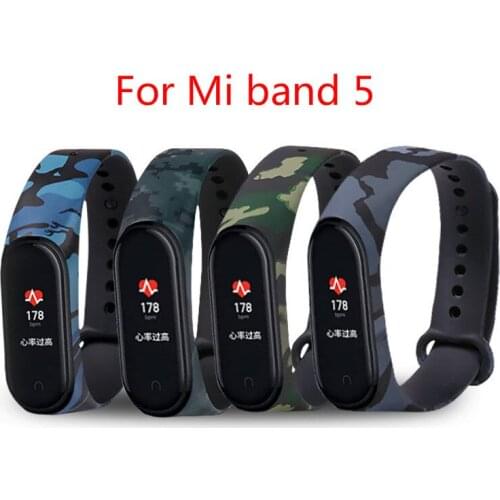 Wrist Strap For Xiaomi Mi Band 5 Replacement Bracelet Wristband Smart Watch Accessories For Xiaomi Miband5 Soft Silicone Strap