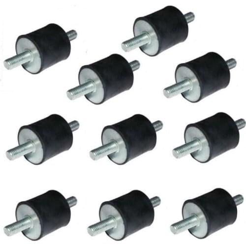 10PCS M8 Series VV type Double Male Thread Rubber Shock Absorber Rubber Vibration Isolator