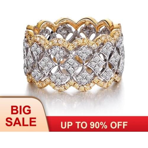 Luxury Wide Circle Women wedding band Rings Rose Gold Silver color Fashion Small Round AAAAA zircon cz Ring Jewelry