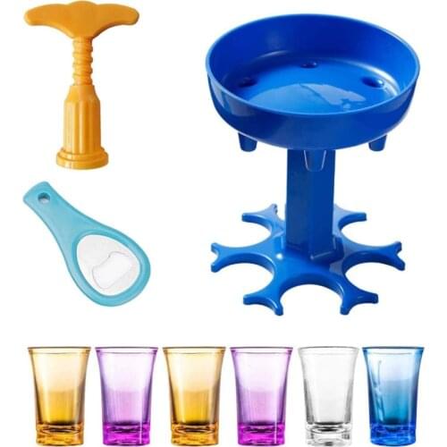 6-Shot Glass Dispenser Holder Wine Whisky Beer Dispenser Rack Bar Accessory Drinking Party Games Glass Dispenser Drinking Tools