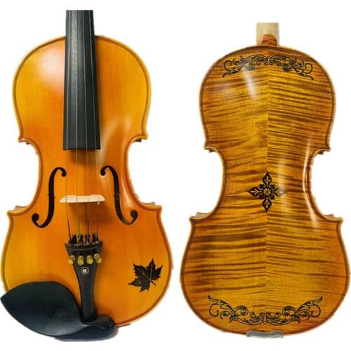 Unique design baroque style no rib violin 4/4,big,bright sound #11093