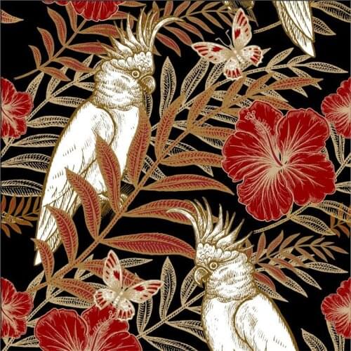 Swimsuit fabric custom cute parrot pattern dress polyester fabric DIY sewing patchwork L2
