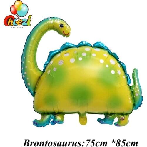 50pcs/lot Wholesale Brontosaurus Jurassic dinosaur Foil balloons Baby Happy birthday party decoration baby shower helium globos