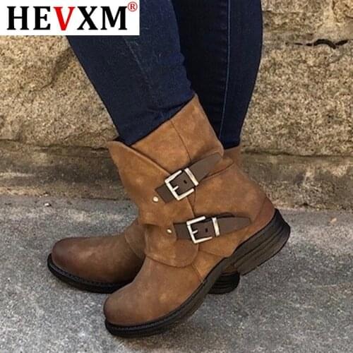 Women Winter Boots Motorcycle Superstar Buckle Boots Women Shoes 2020 Fashion Classic Pu Leather Winter Women Boots Ladies Shoes