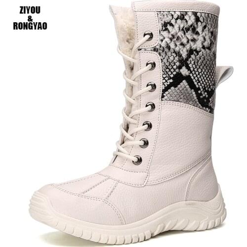 Women snow boots platform winter boots thick plush waterproof non-slip boots fashion women winter shoes warm fur botas mujer