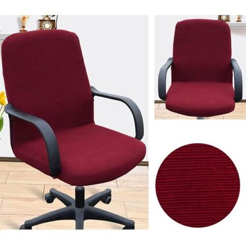1pc Spandex Jacquard Stretch Office Computer Chair Protective Slipcover Case Without Armrest Elastic Tight Wrap Seat Cover 30