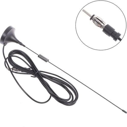 1pc Universal Car Signal Booster Antenna Auto Roof Mast Whip Stereo Radio FM/AM Signal Aerial Magnetic Base Roof Radio