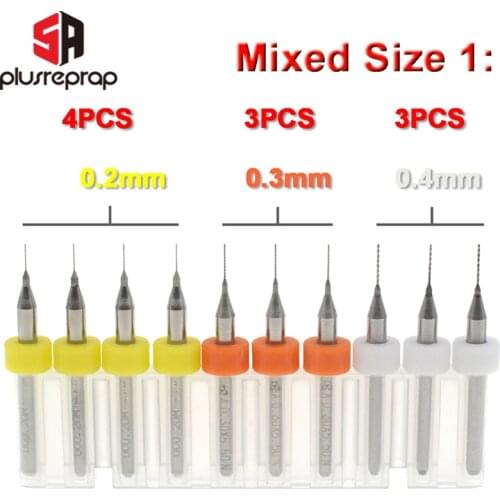 10PCS Mixed 0.2mm 0.3mm 0.4mm or 0.5mm 0.6mm 0.8mm 1.0mm 3D Printer Nozzle Cleaning Drill Bits Kit fit MK7 MK8 Print Nozzle