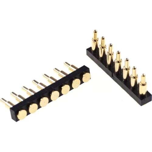 2.54mm Pitch Patch Spring Thimble Pogo Pin 2 3 4 5 6 7 Pin Height 7.0mm