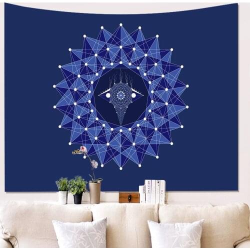 2021 Geometry Art Tapestry Constellation Tapestry 3D Fantasy Starry Sky Galaxy Space Tapestry Wall Hanging Hippie Bedroom Decor
