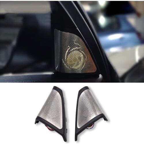 Car tweeter covers for bmw f10 f11 series high quality glow speaker audio trumpet head treble lid before and after loudspeaker