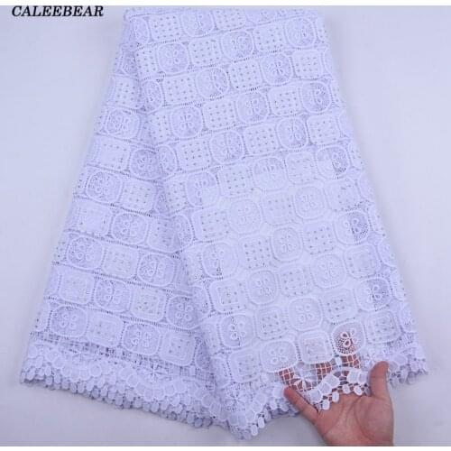 Pure White French Embroidery Guipure Cord Lace Fabric High Quality Net Lace African Lace Fabric For Nigerian Wedding Party S2030