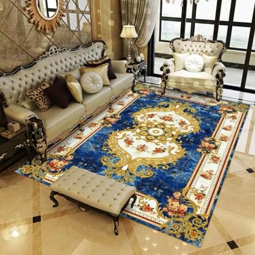 European Court Style Printed Carpet 3D Home Floor Mats Big Size Modern Living Room Bedroom Carpet Luxury Parlor Rugs Art Decor