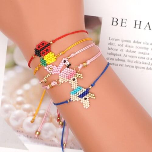 Go2boho Bracelet For Kids Cute Animal Flamingo Pulsera For Childs Fashion 2021 Boho Pineapple Jewelry Miyuki Bracelets For Girl