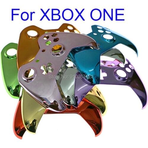 15pcs/lot Chrome Top Front Shell cover case For XBOX One Wireless Controllers Cover Skin Replacement Controller