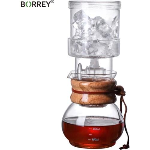 BORREY 400ML Cold Brew Coffee Maker Ice Drip Coffee Maker Turkish Drip Pot Can Adjust The Speed of The Water Drop Precisely
