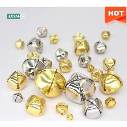 12-200pcs Jingle Bell Scattered beads Christmas Party Cross Bell Pendant Pet Cat Collar with Bell Ball DIY Crafts Accessories