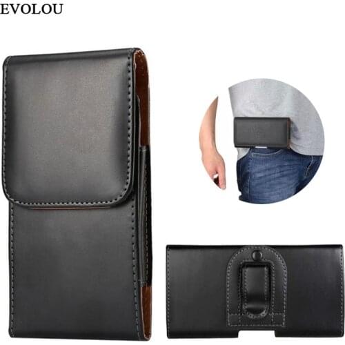 Leather phone belt case 6.7/6.1/5.4'' Waist Bag Magnetic Vertical Phone Case For iPhone 12 Pro Max 12 Mini Pouch Cover Belt Clip