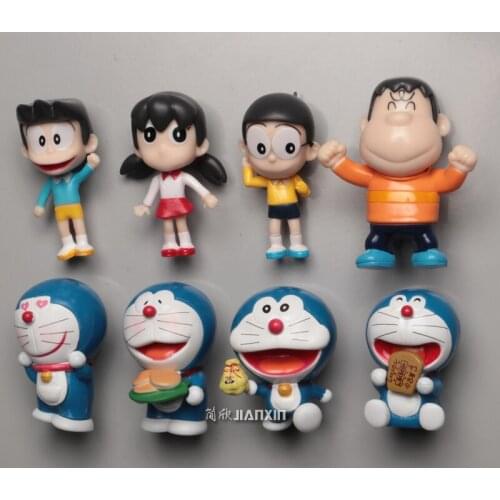 Doraemon refrigerator magnet stickers Doraemon cat blue fat robot cat ornaments a set of refrigerator decorative magnets