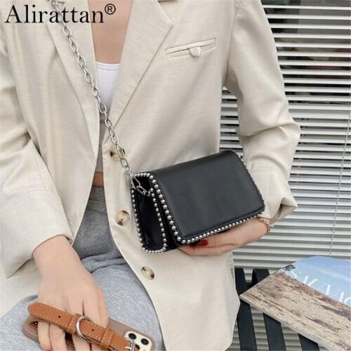 Small Solid Color Chain PU Leather Crossbody Bags For Women 2021 New Luxury Fashion Brand Handbag Leisure Shopping Shoulder Bag