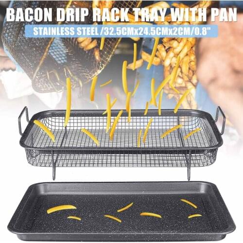 Copper Baking Tray Oil Frying Baking Pan Non-stick Chips Basket Baking Dish Grill Mesh Kitchen Tools