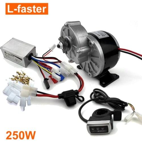 24V 250W Electric DC Motor + Controller + Throttle Electric Bike Brush Motor Conversion Kit Electric Scooter Motor kit