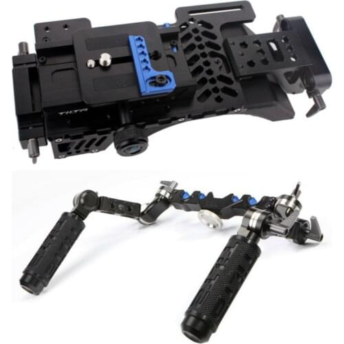 Tilta BS-T03 Baseplate shoulder pad + Universal Front Handgrisp w/ 15mm rods for DSLR Rig 5D3 D800 BMCC C300