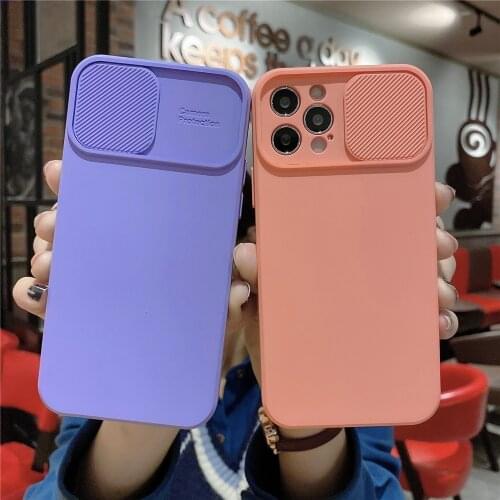 Slide Camera Lens Protector Shockproof Case For Samsung Galaxy A32 A50 A50S A30S A41 A10S A02S A11 A01 Core Matte Candy Cover