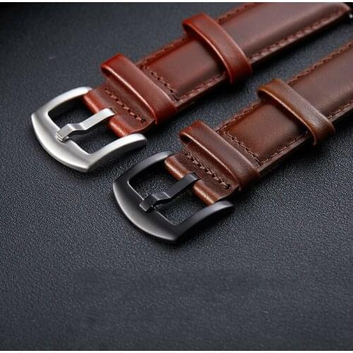 Oil Wax Genuine Leather Watch Band 18mm 20mm 22mm Quick Release Watch Straps Watchbands Belt With Solid Buckle